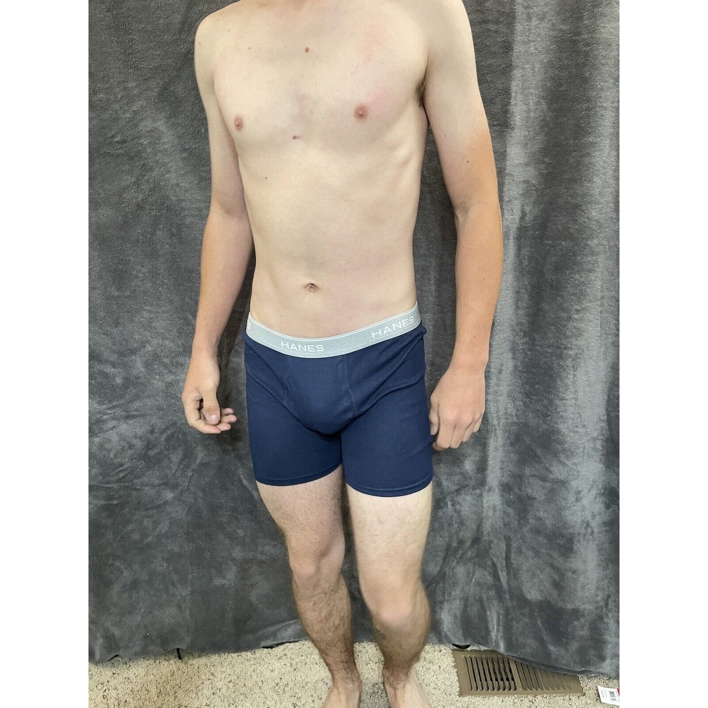 boy's Hanes youth XL Dark Blue boxer brief