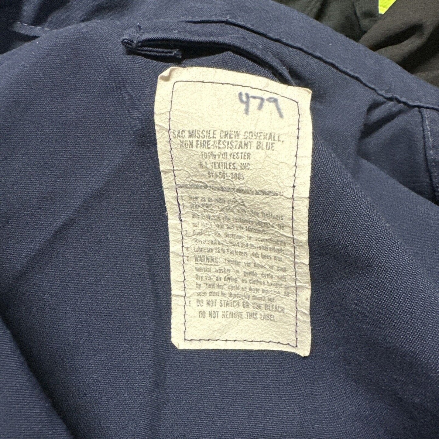 Men’s Dark Blue Strategic Air Command Missile Crew Coverall Uniform Suit O-3