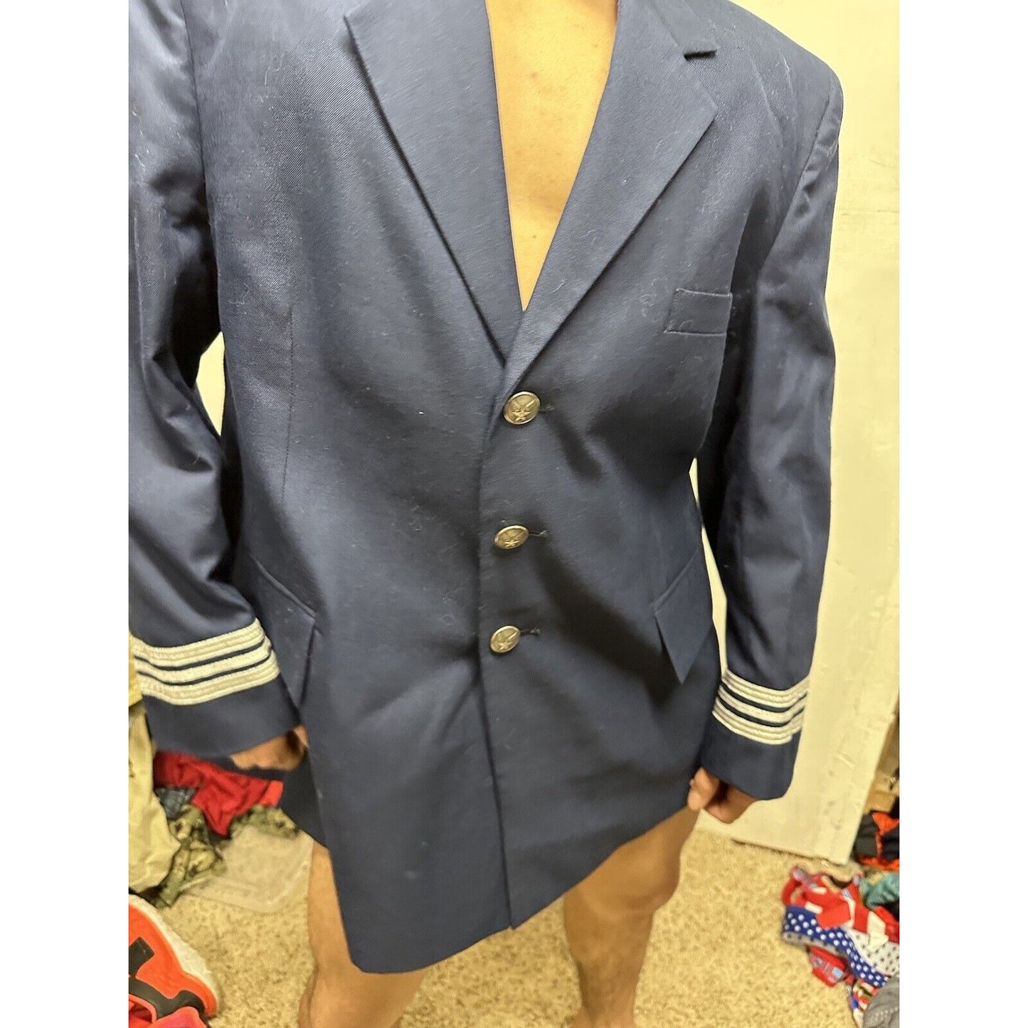 Men’s Patriot Poly Wool American Craftsman 44 Regular Military Uniform Coat