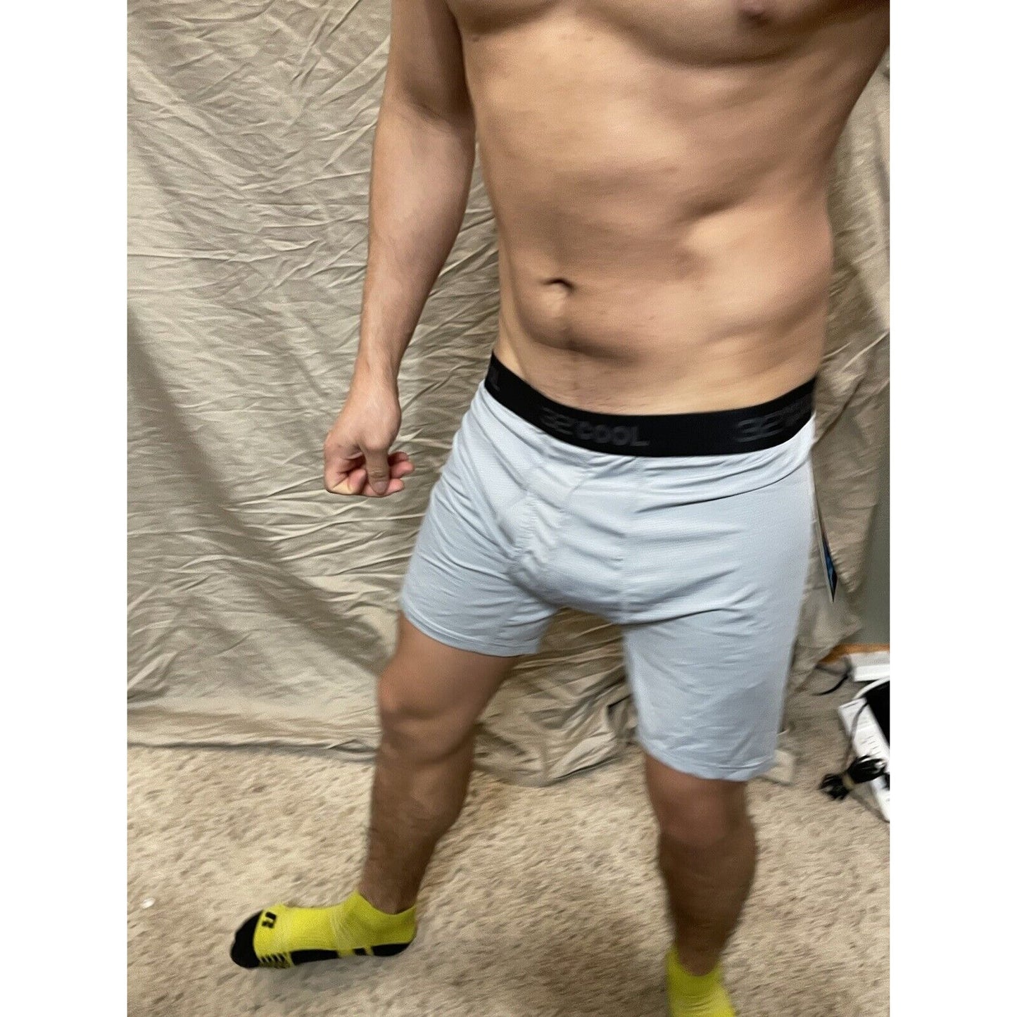 men's 32 degrees cool Small icy grey boxer brief