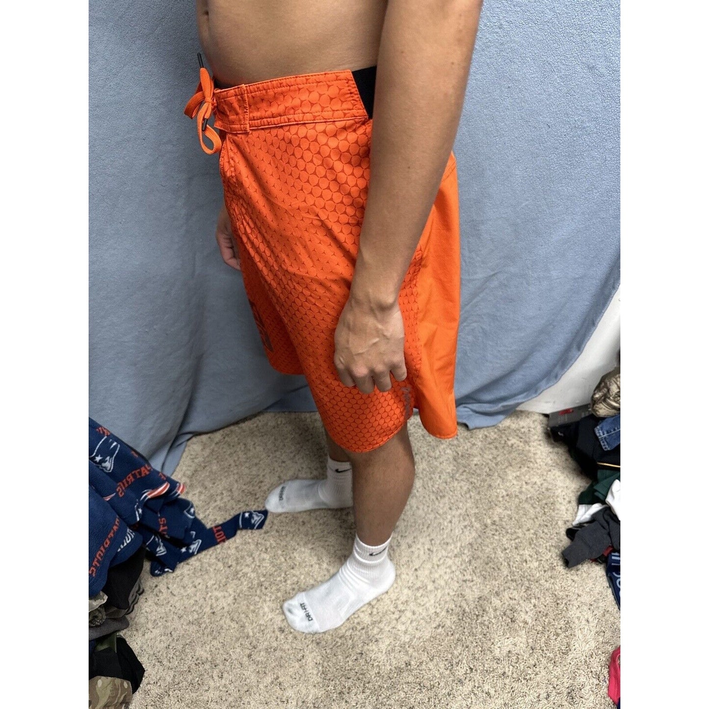 Men’s Orange Reebok Large Movement Zones Trunks Board Shorts