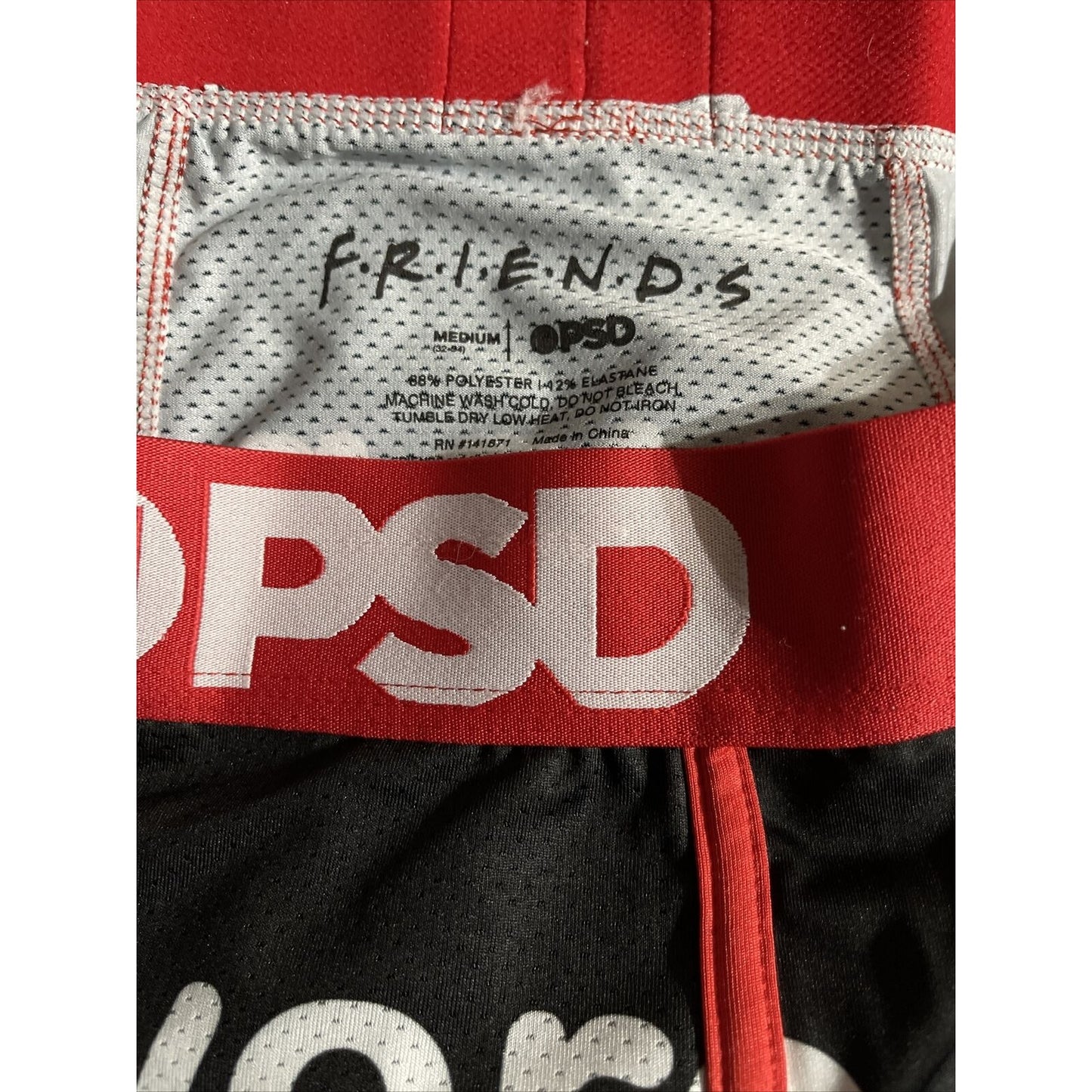 Men’s PSD Friends We Were On A Break Medium Boxer Briefs New Black