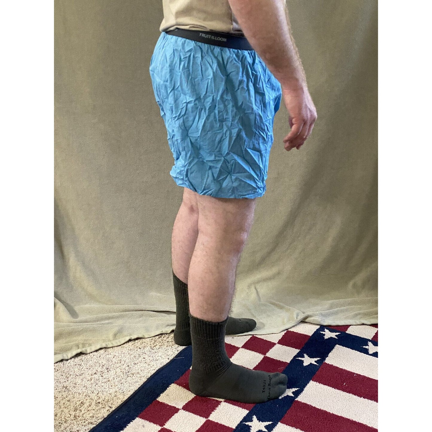 Fruit Of The Loom Men’s XL Sky Blue Cotton-blend Boxer Shorts New