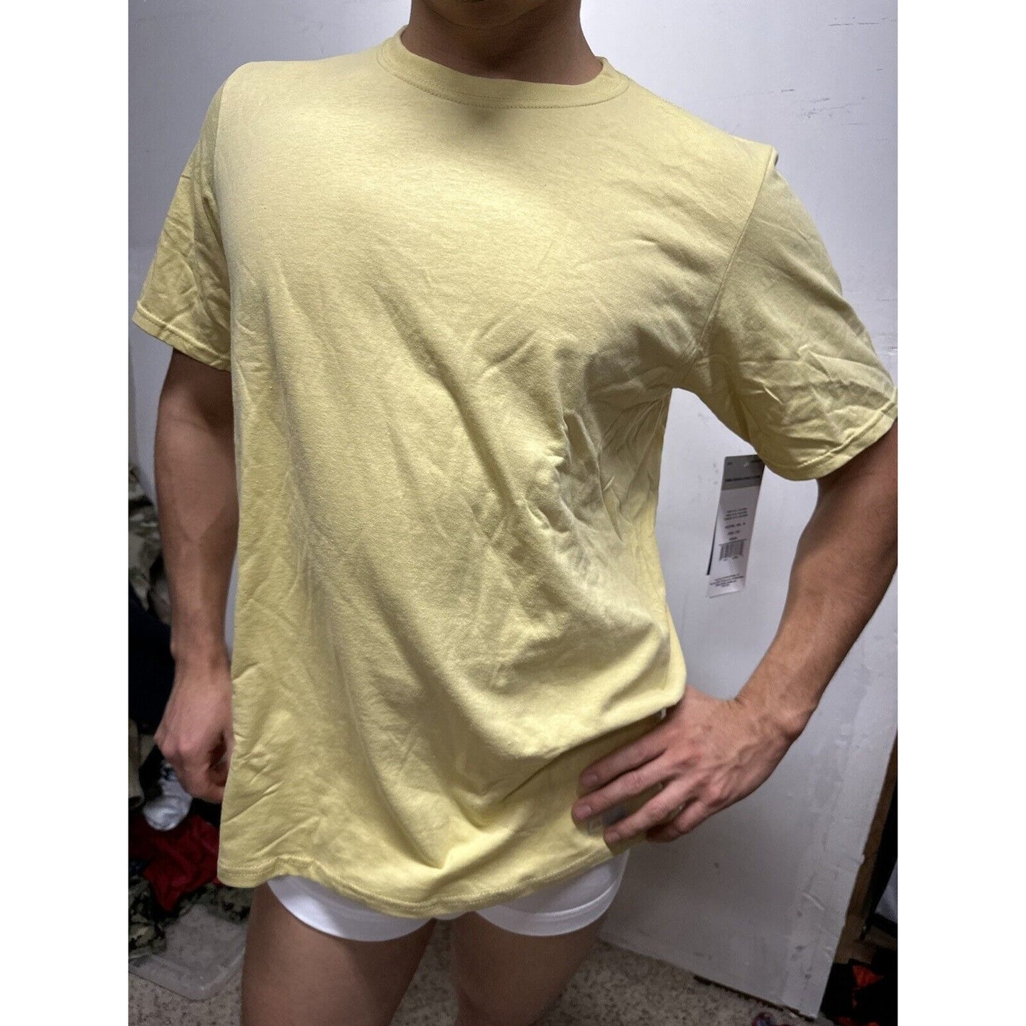 Russell Athletic Gold Medium Tshirt Short Sleeve Dri Power Odor Protection