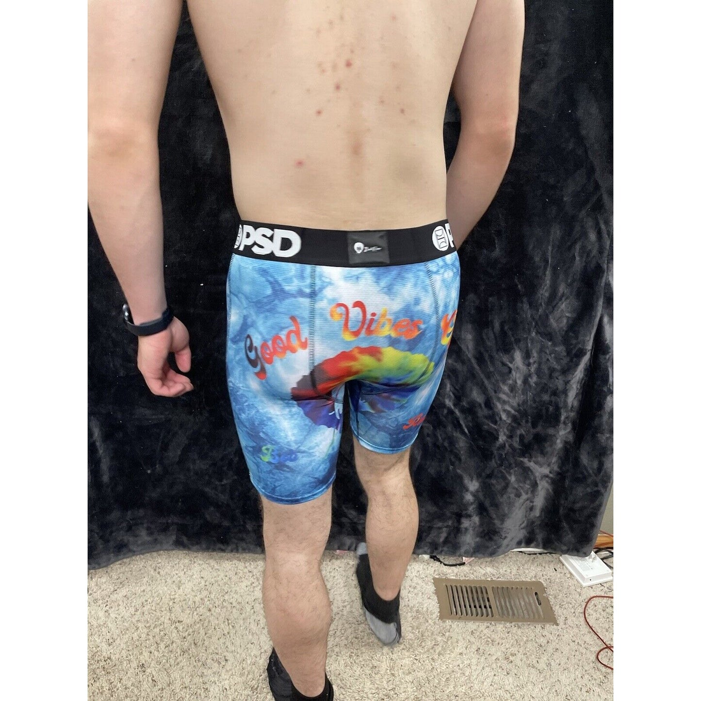 Men’s PSD Medium Good Vibes Only Boxer Briefs Multicolor Bob Ross
