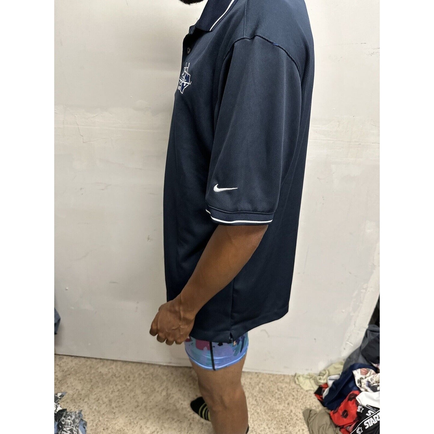 Men’s Dark Blue Nike Golf Large Polo Shirt VR-59 Texas Flying Plane
