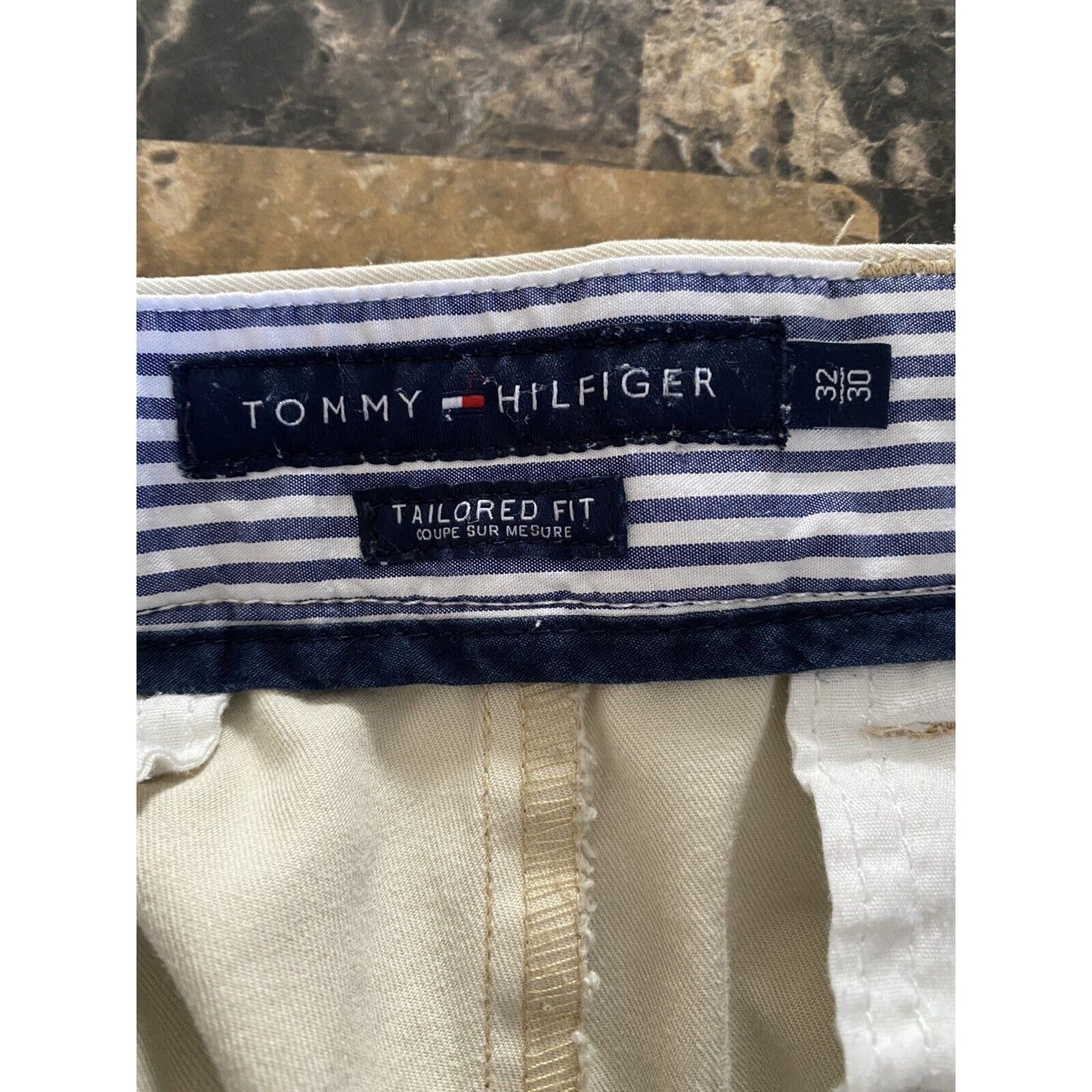 Tommy Hilfiger Cream / Light Tan Men’s 32X30 Tailored Fit Pants