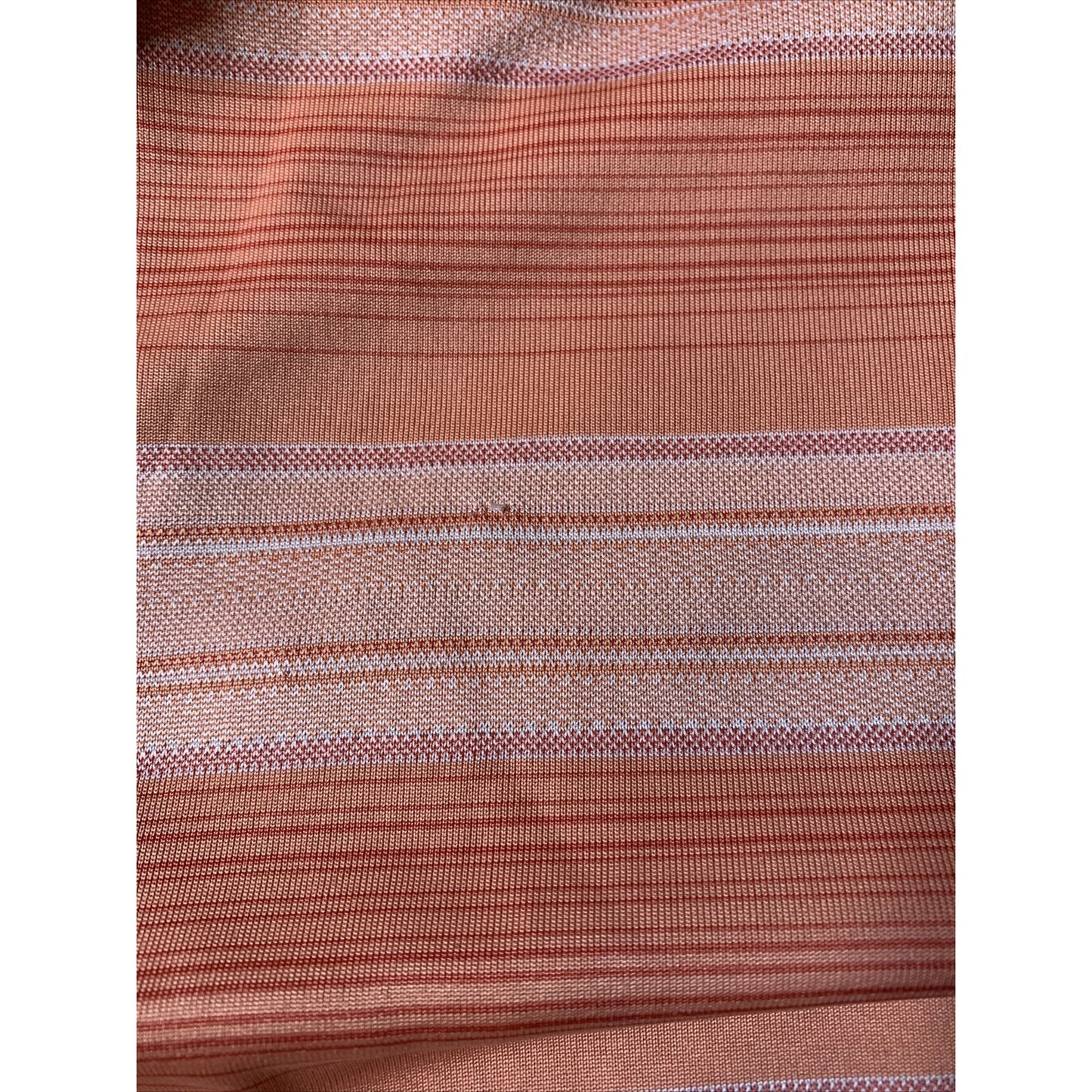 Men's PGA TOUR Orange Polyester Pink/Coral Golf Shirt Short Sleeve Medium M