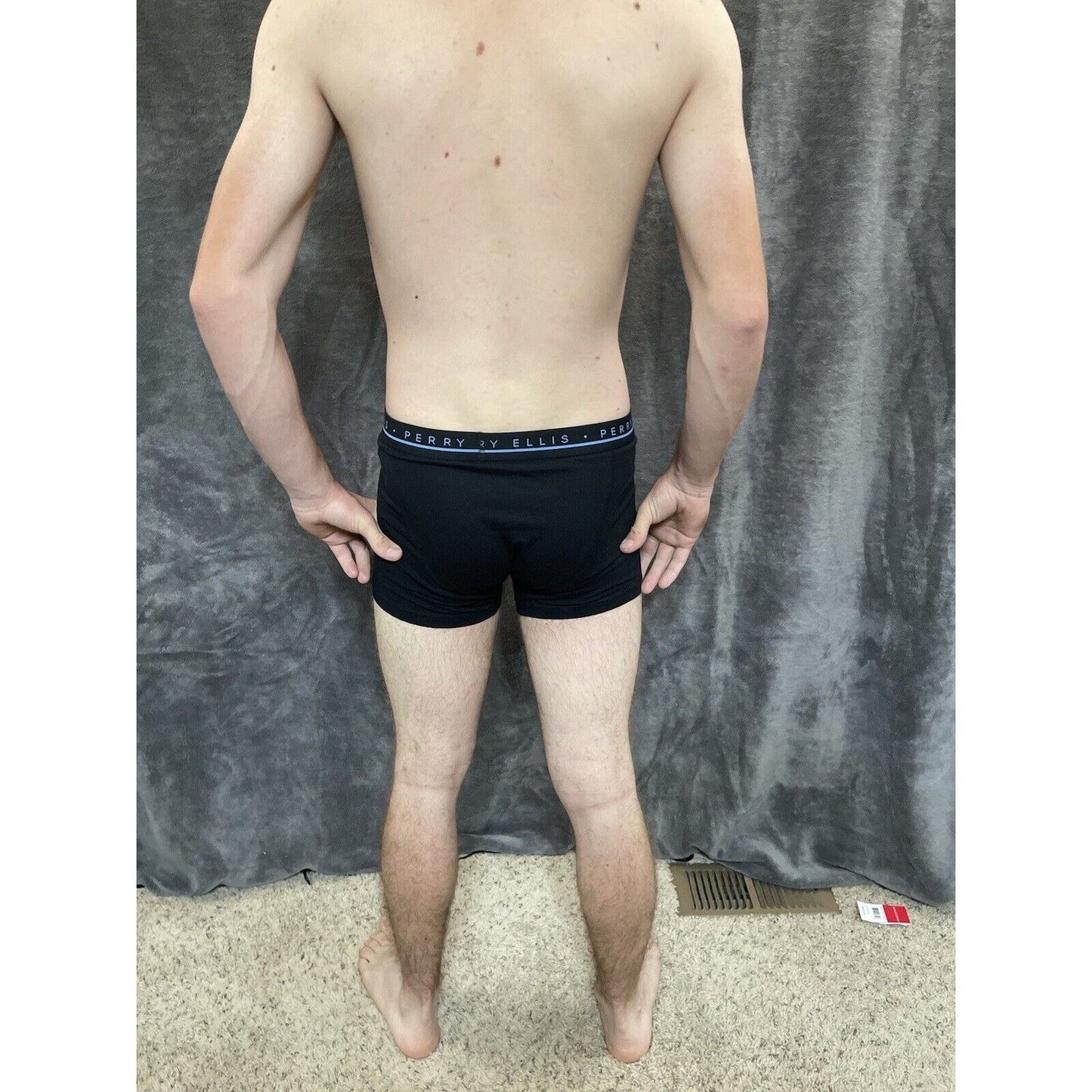 men's black perry ellis portfolio boxer brief Medium