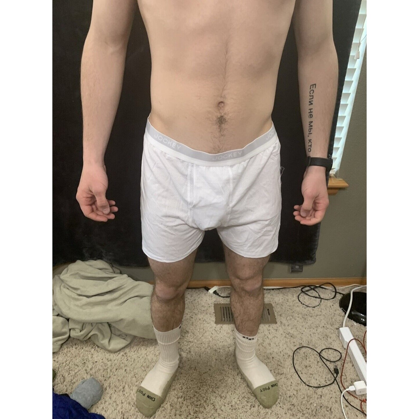 Men’s Jockey White Ultimate Breathe Boxer Brief XL