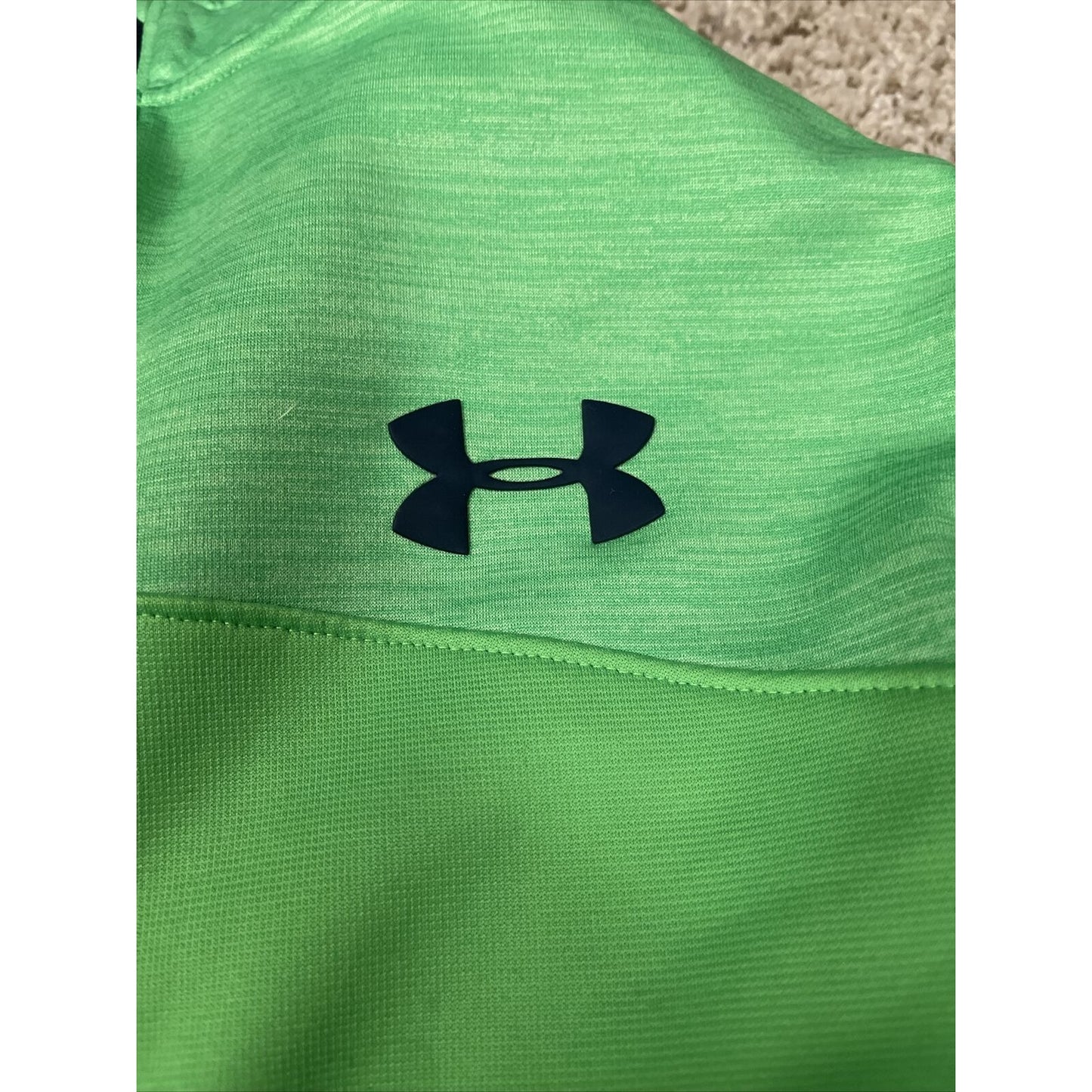 Under Armour Lime Green Lightweight Fleece Jacket Men’s Small