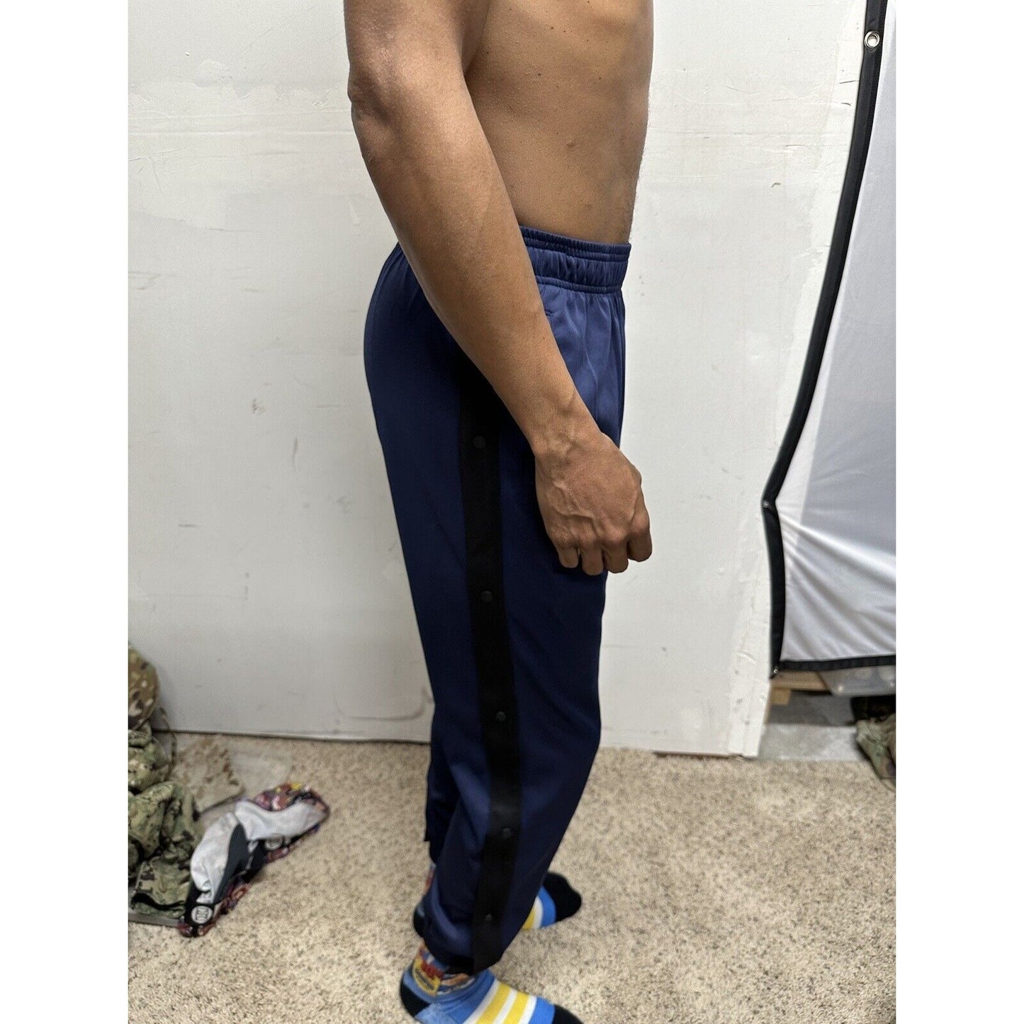 baleaf mens pants Snap Sides Track/basketball small blue