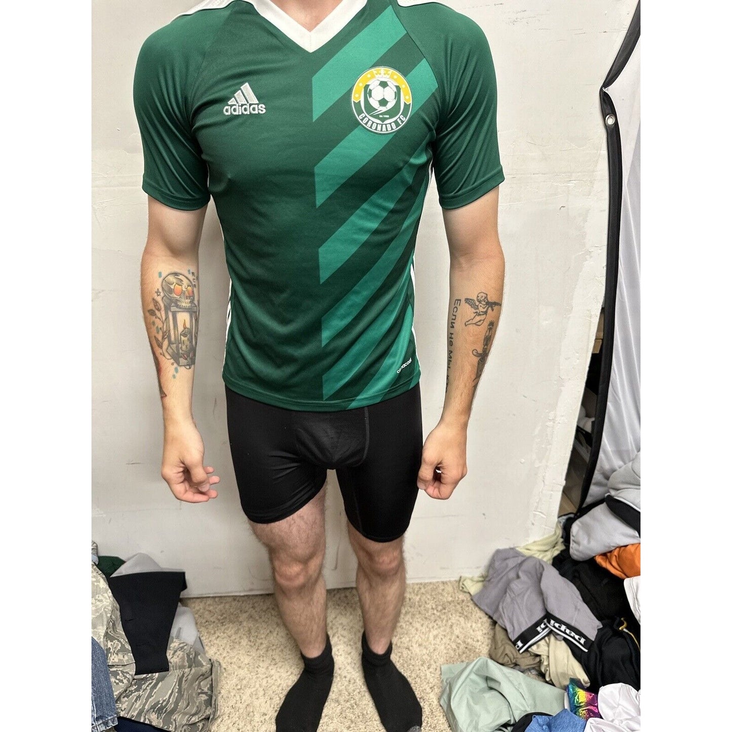 Youth Teen Large Green Adidas Coronado FC Soccer Jersey