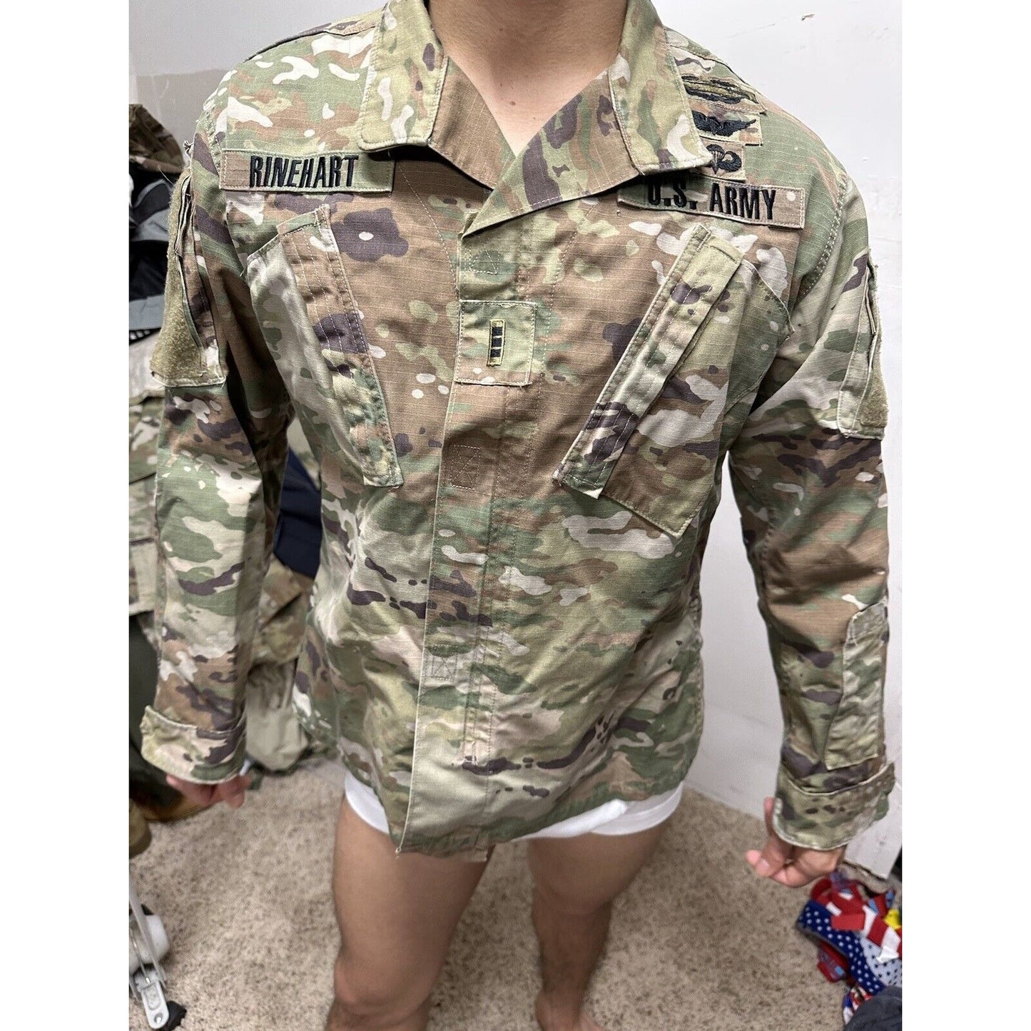 Men’s Warrant Officer Rank Ocp Top Blouse Army Air Force Combat Small Short