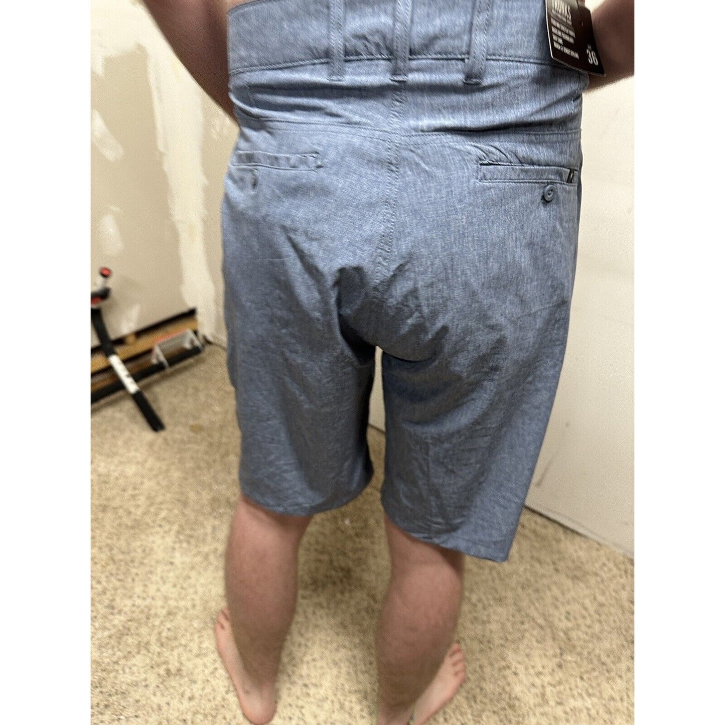 men’s trunks multi-functional size 36 gray blue shorts