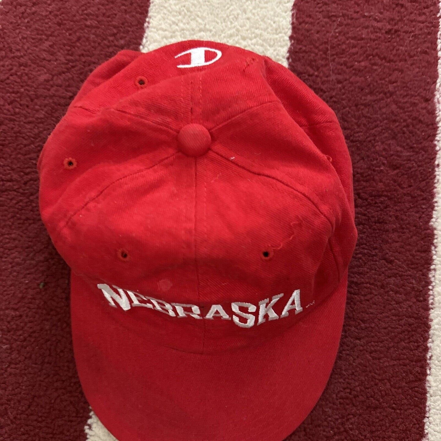 Red Nebraska Champion Baseball Cap Hat