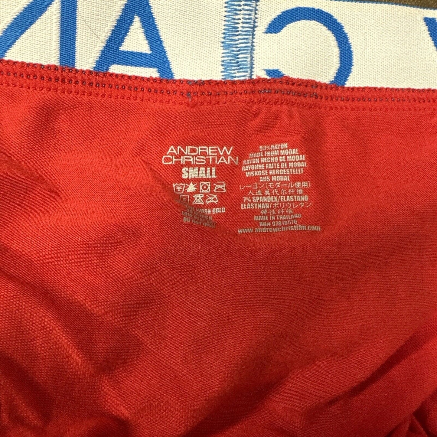 Andrew Christian Small Red Cool Flex Briefs