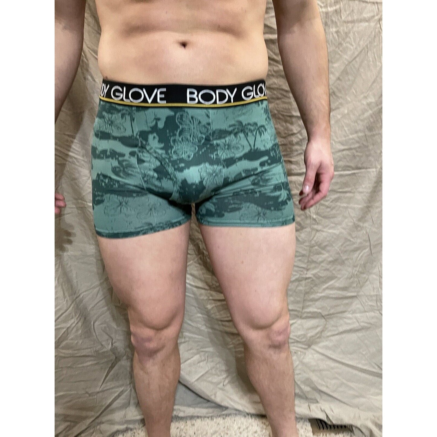 men's tropical green body glove boxer briefs Small