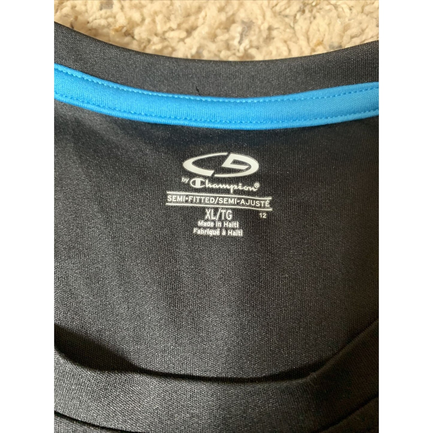 Champion Black Tank Top Singlet Running Workout Mens Activewear XL
