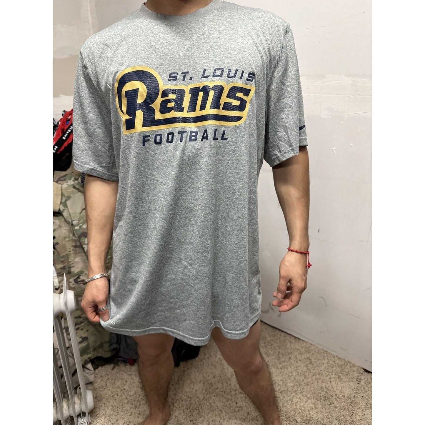 Men’s Gray NFL On Field XL Nike Dri Fit St Louis Rams Football Shirt