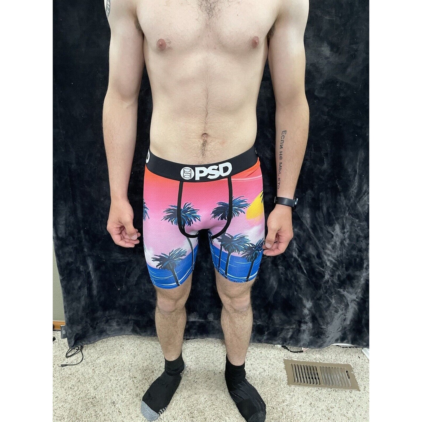 Men’s PSD Medium Boxer Briefs Pink Palms