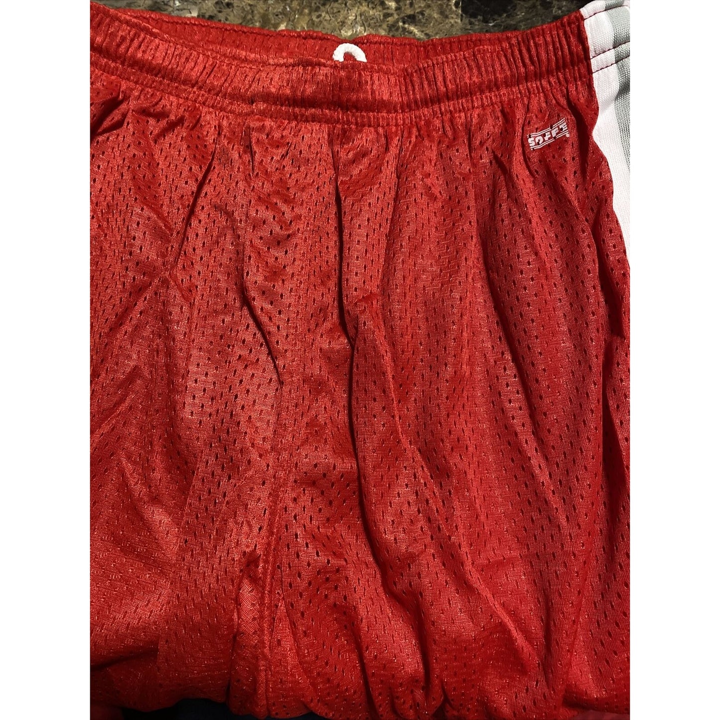 Soffe Men’s Medium Red Lacrosse Polyester Mesh Shorts