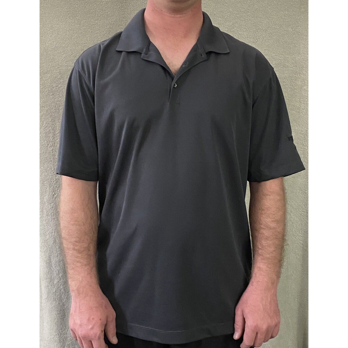 Nike Golf Dri-fit Stay Army Black Men’s Large Polyester Polo Shirt
