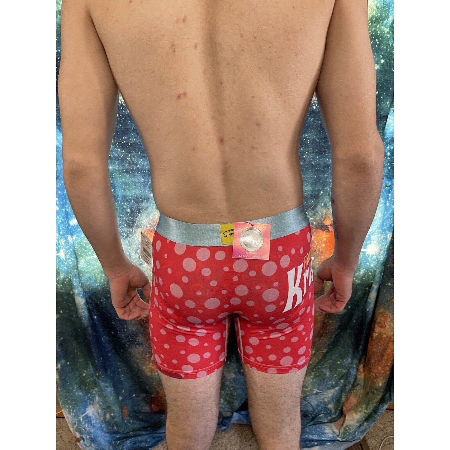 NWT Swag Boxers The Simpsons Krustyos Mens Boxer Briefs M Red New And Unworn