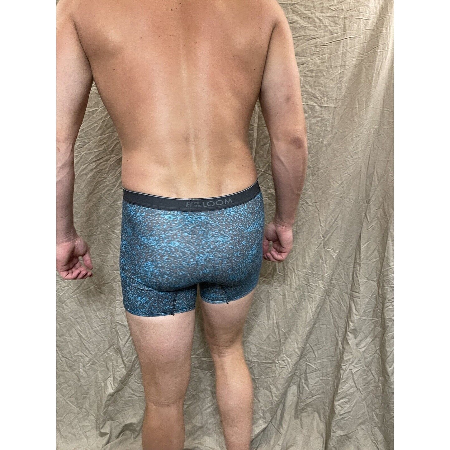 men's fruit of the loom green and gray small boxer brief