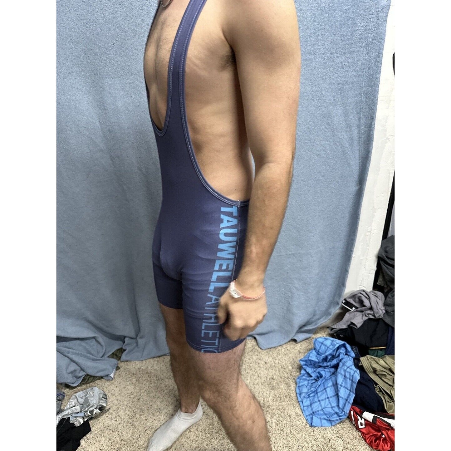 Men’s Tauwell Athletics Gray Wrestling Singlet