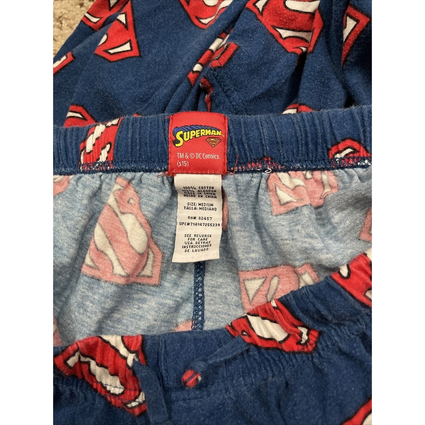 Men’s Superman Medium Sleepwear Lounge Pants