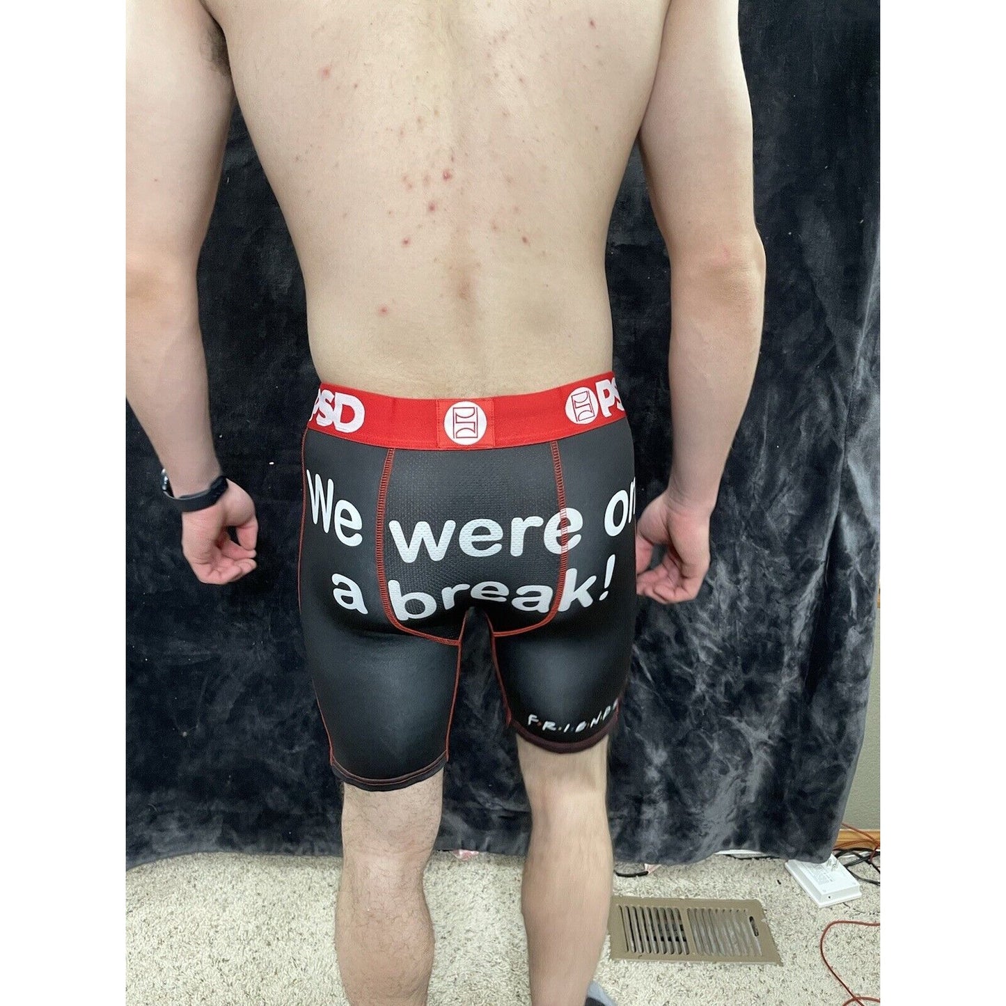 Men’s PSD Friends We Were On A Break Medium Boxer Briefs New Black