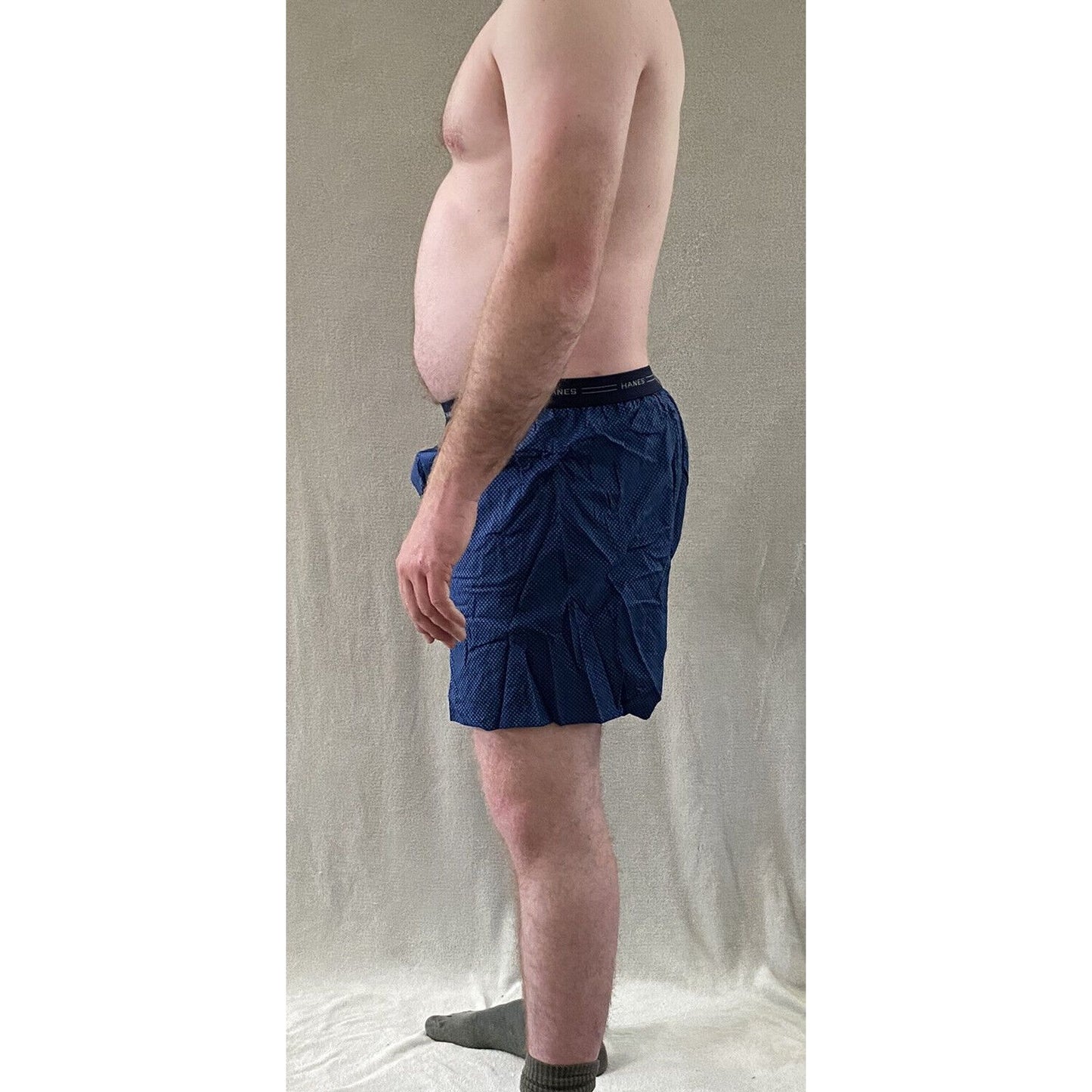 Hanes Men’s XL Blue Polkadots Cotton Boxer Shorts