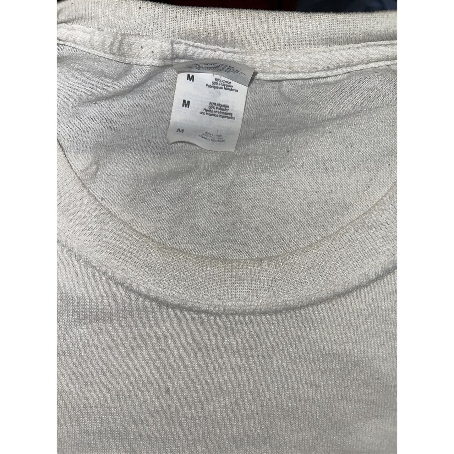 men's jerzees white medium german words t-shirt short sleeve Sandy Creek High