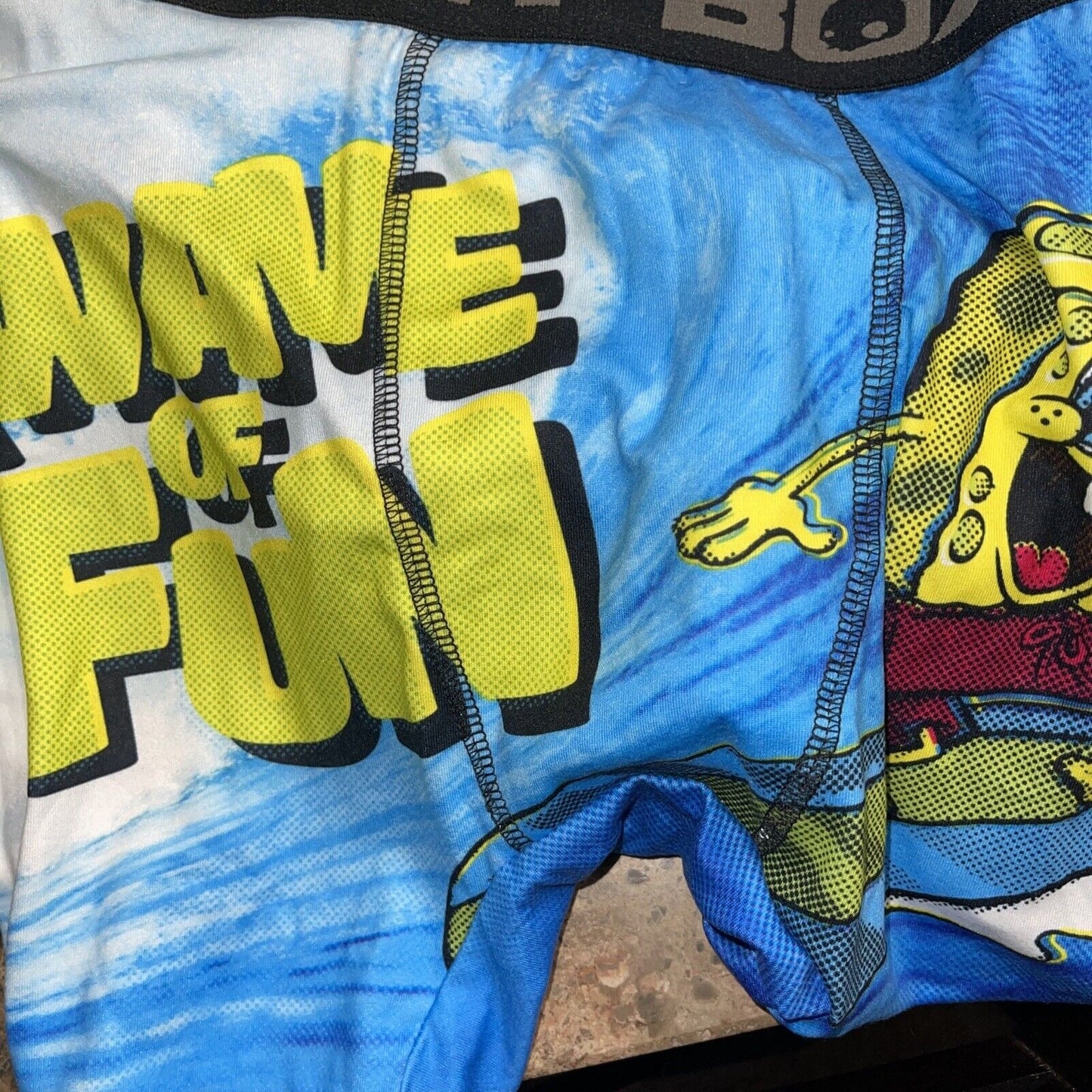 Men’s Crazy Boxer Spongebob Squarepants Size Large A Wave Of Fun