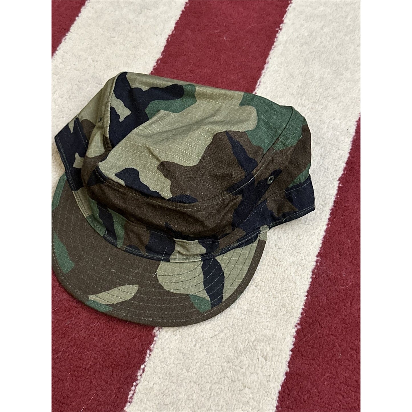 military cap hat cover BDU battle dress uniform camo 7 1/2
