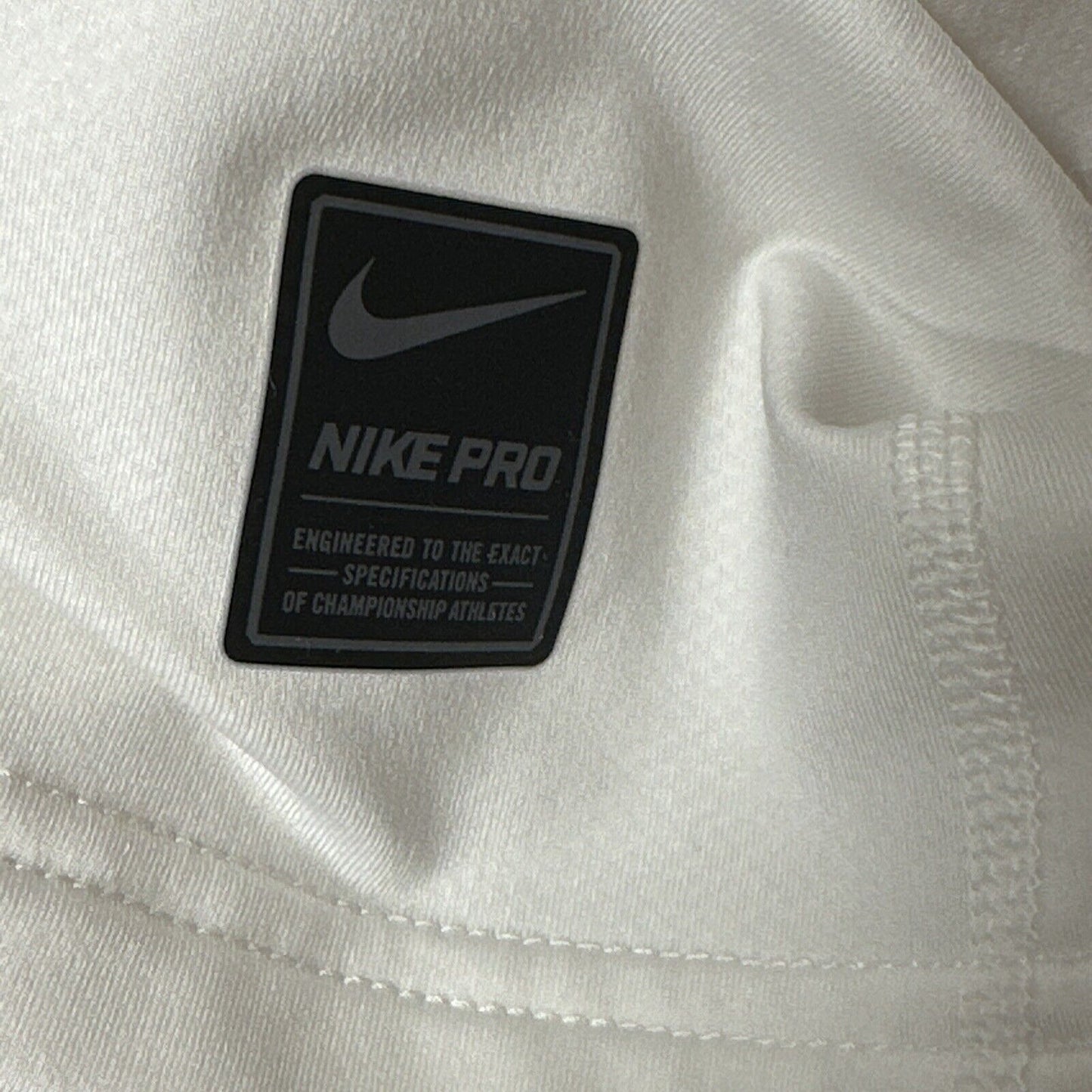 Men’s White Nike Pro Compression Hyper Warm Air Force Prep Football Shirt