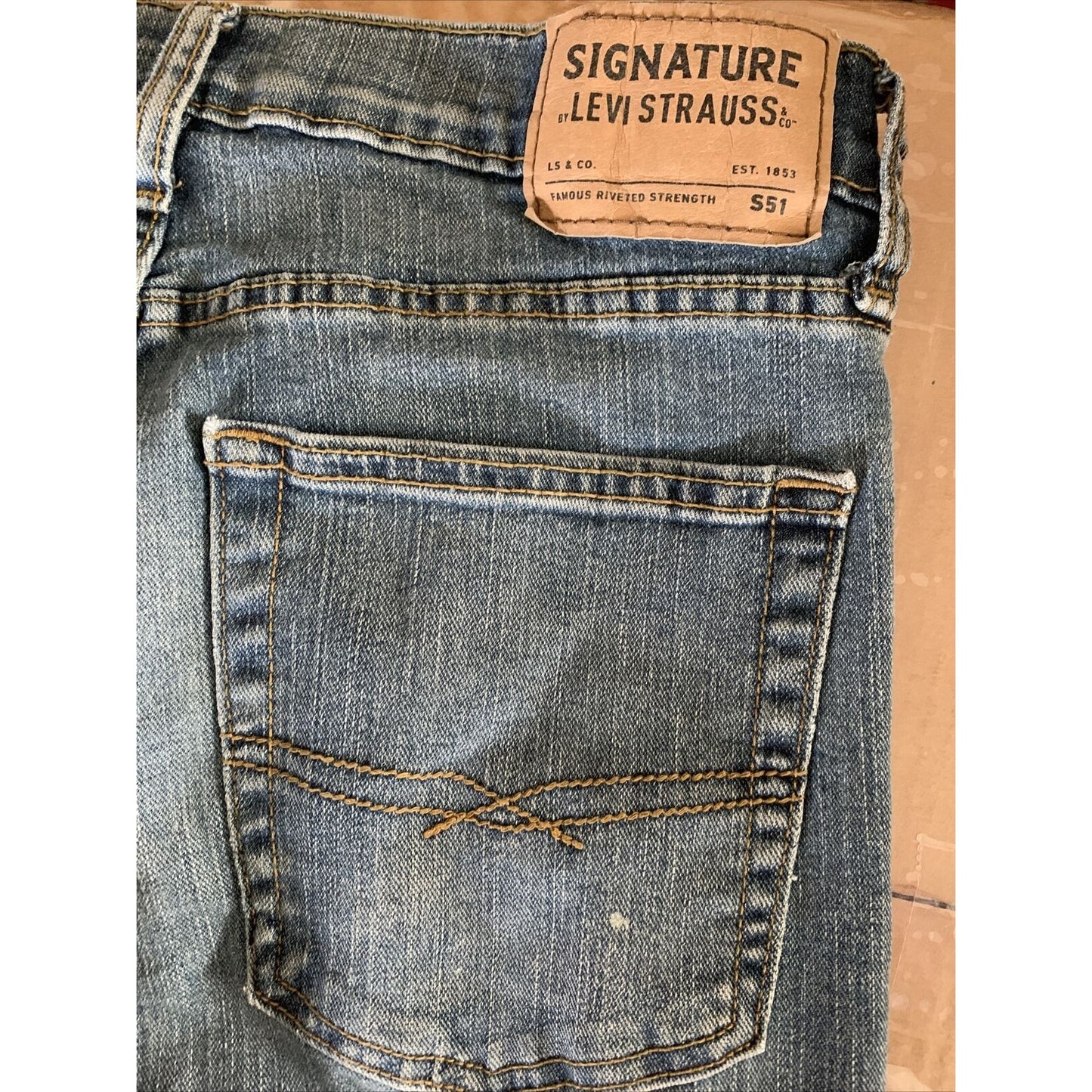Signature By Levi Strauss & Co S51 Relaxed Fit Jeans Mens Sz 32"X29" Measured