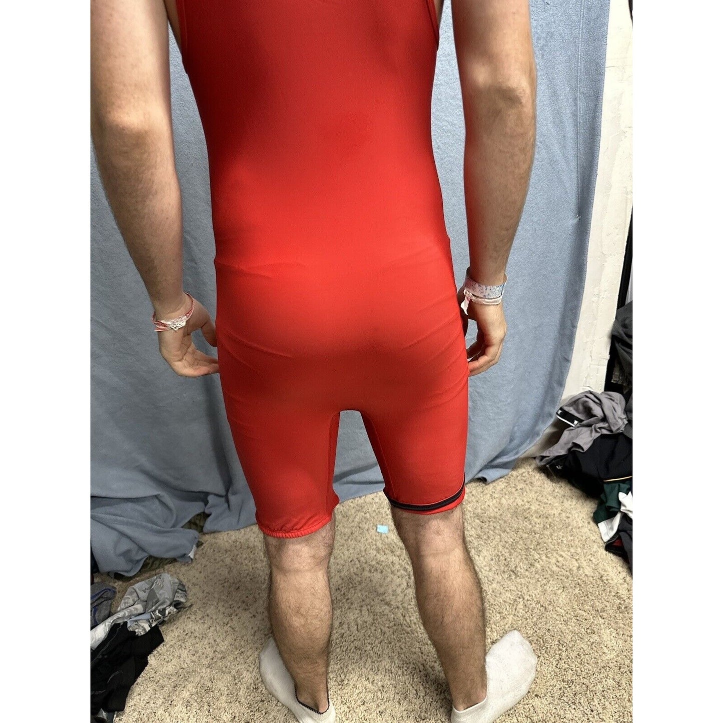 Men’s Red Alleson Athletics Large Red Wrestling Singlet