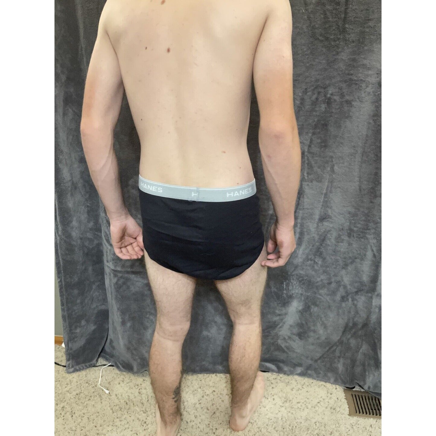 men's black hanes comfort flex large brief