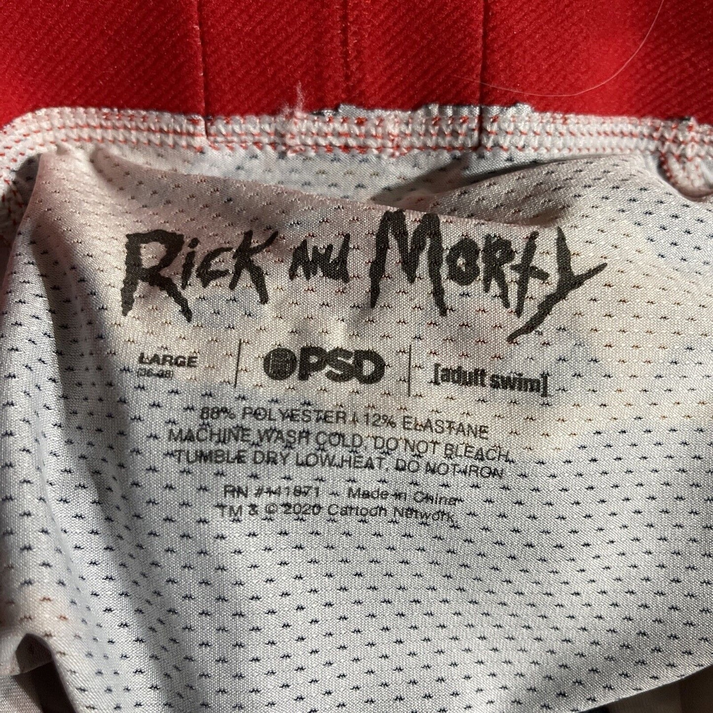PSD Underwear Rick and Morty Santa Men's Boxer Briefs Large Red