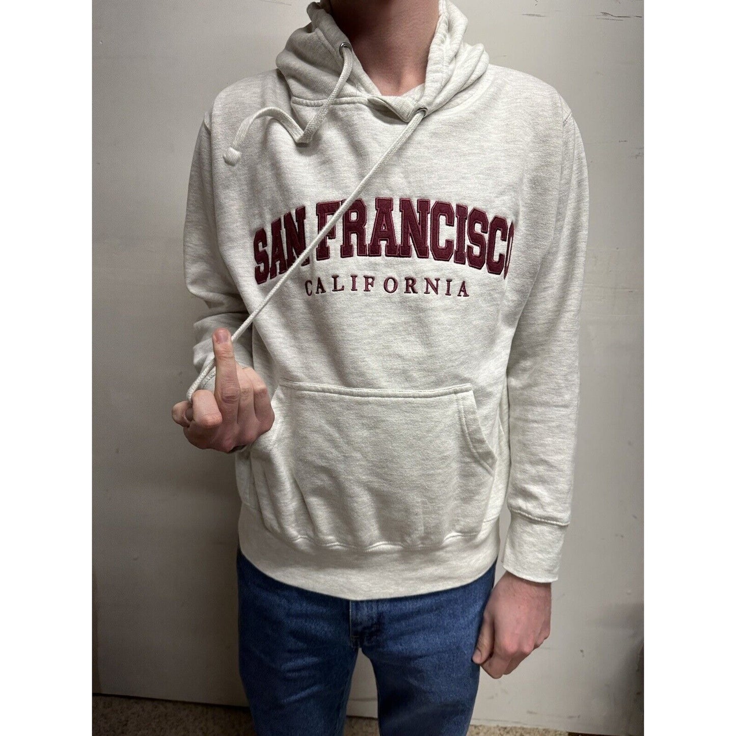 men’s city wear SF san francisco california hoodie white