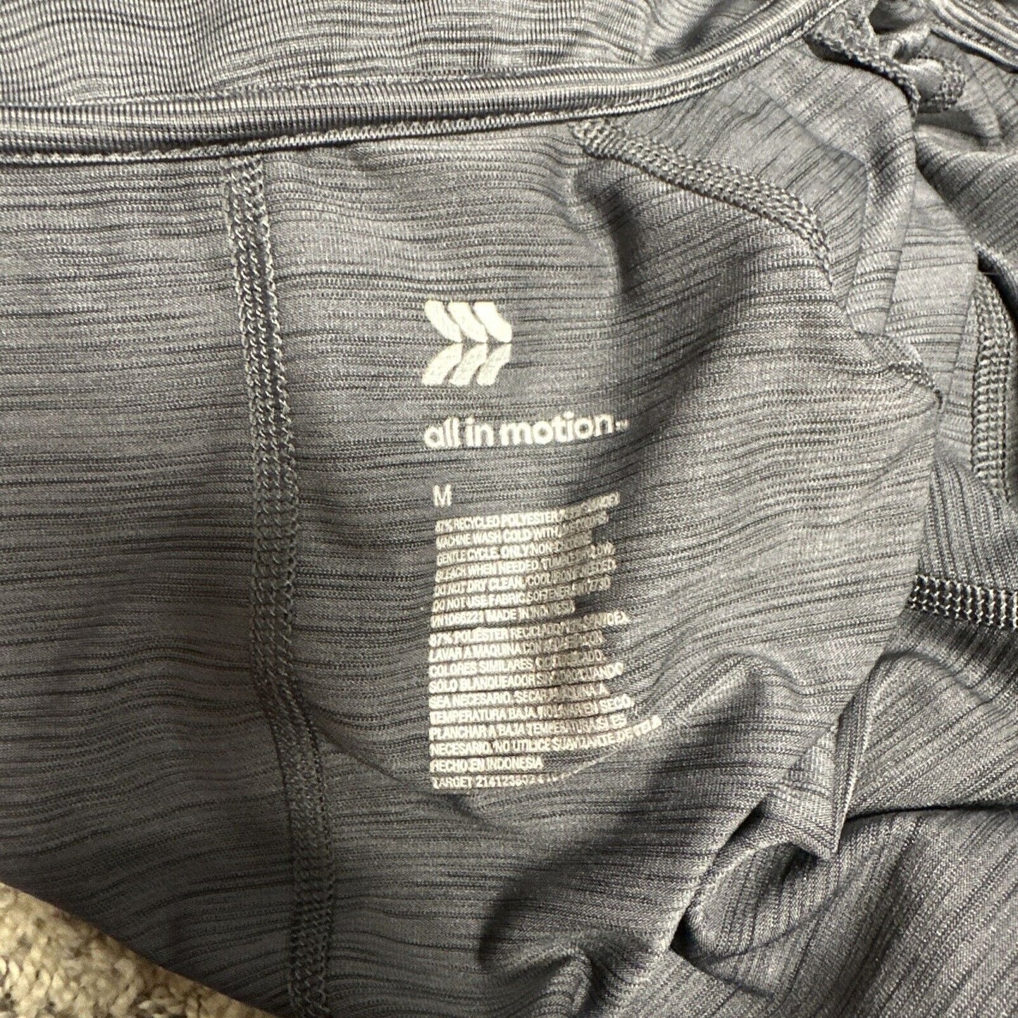 Men’s Gray All In Motion Medium Full Zip Sweater