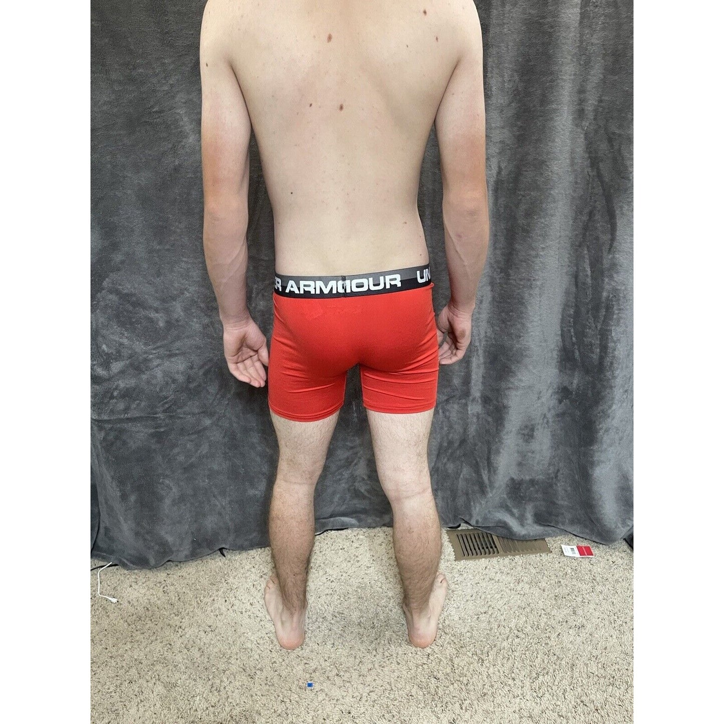 boys youth xl under armour boxerjock red with black and gray band