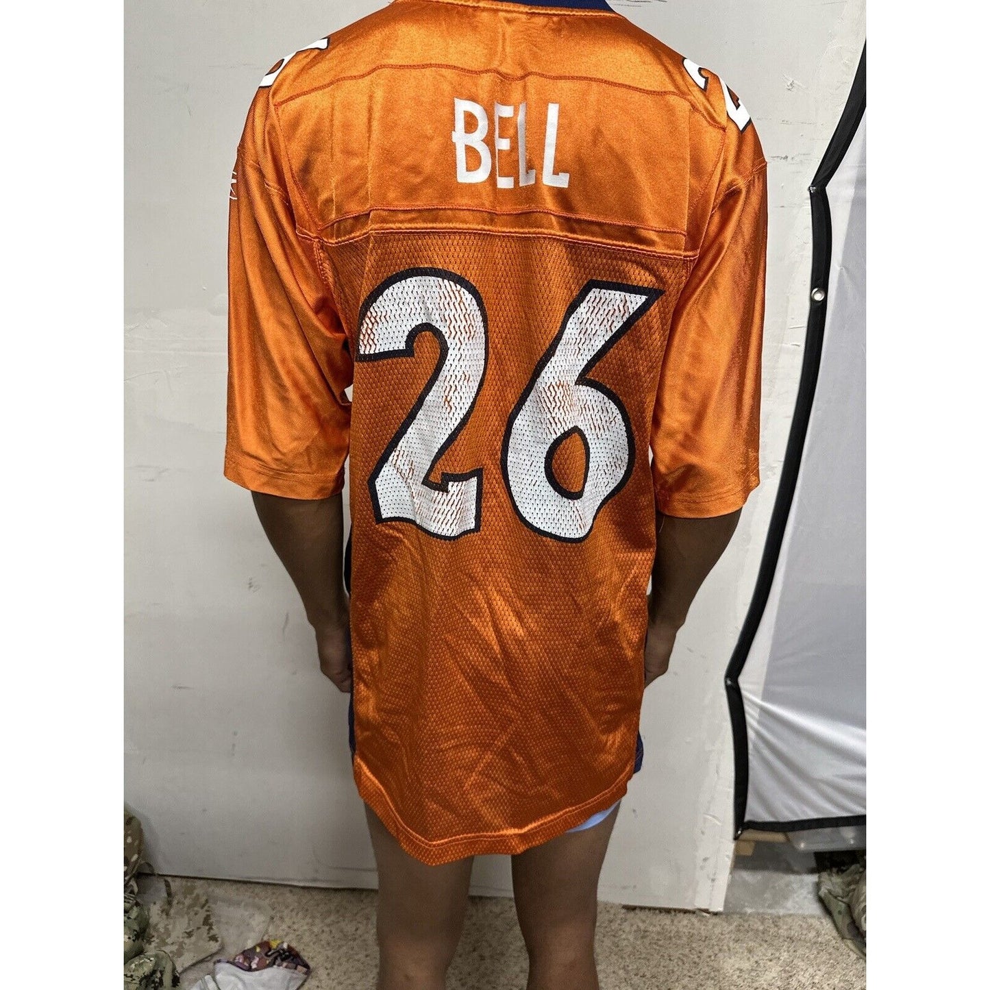 Men’s NFL Equipment Reebok Denver Broncos 26 Bell Football Jersey