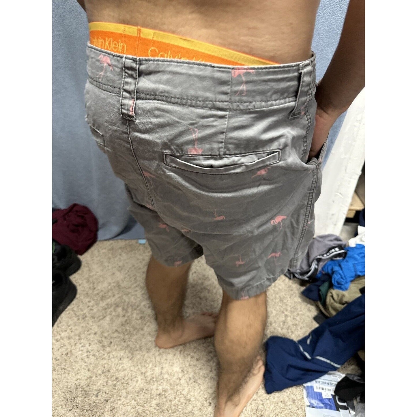 Men’s Gray Flamingo Aeropostale Shorts Size 32