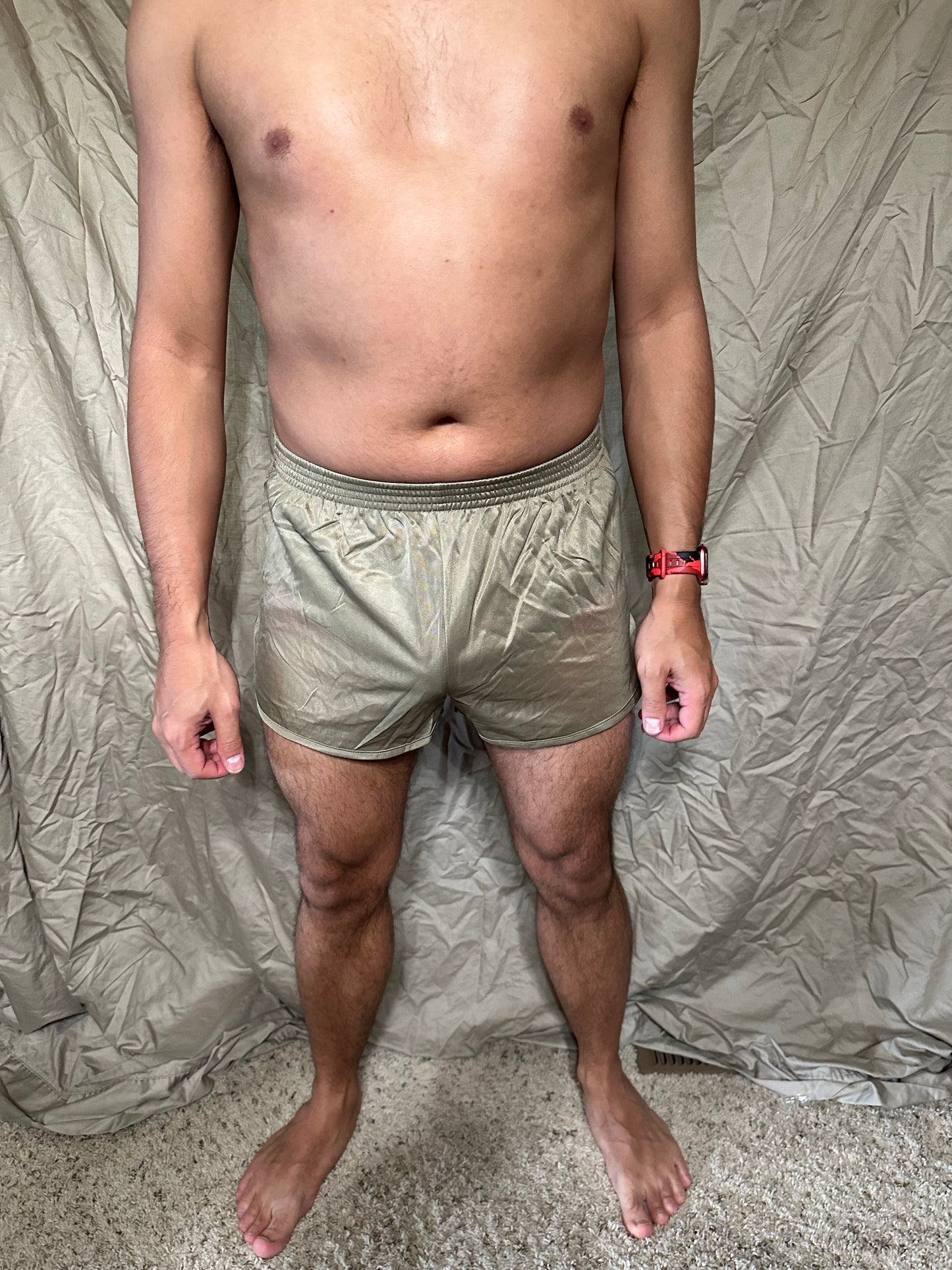 Men’s tan ranger panties soffe small marine silkies shorts with lining