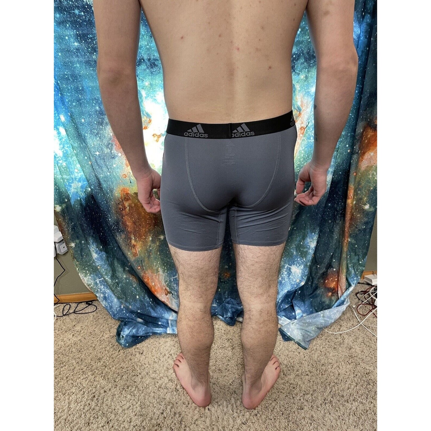 men's adidas gray medium compression shorts New And Unworn