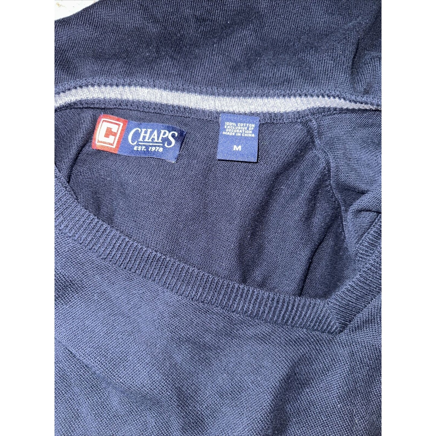 Men’s Dark Blue Sleeveless Medium Sweater Vest