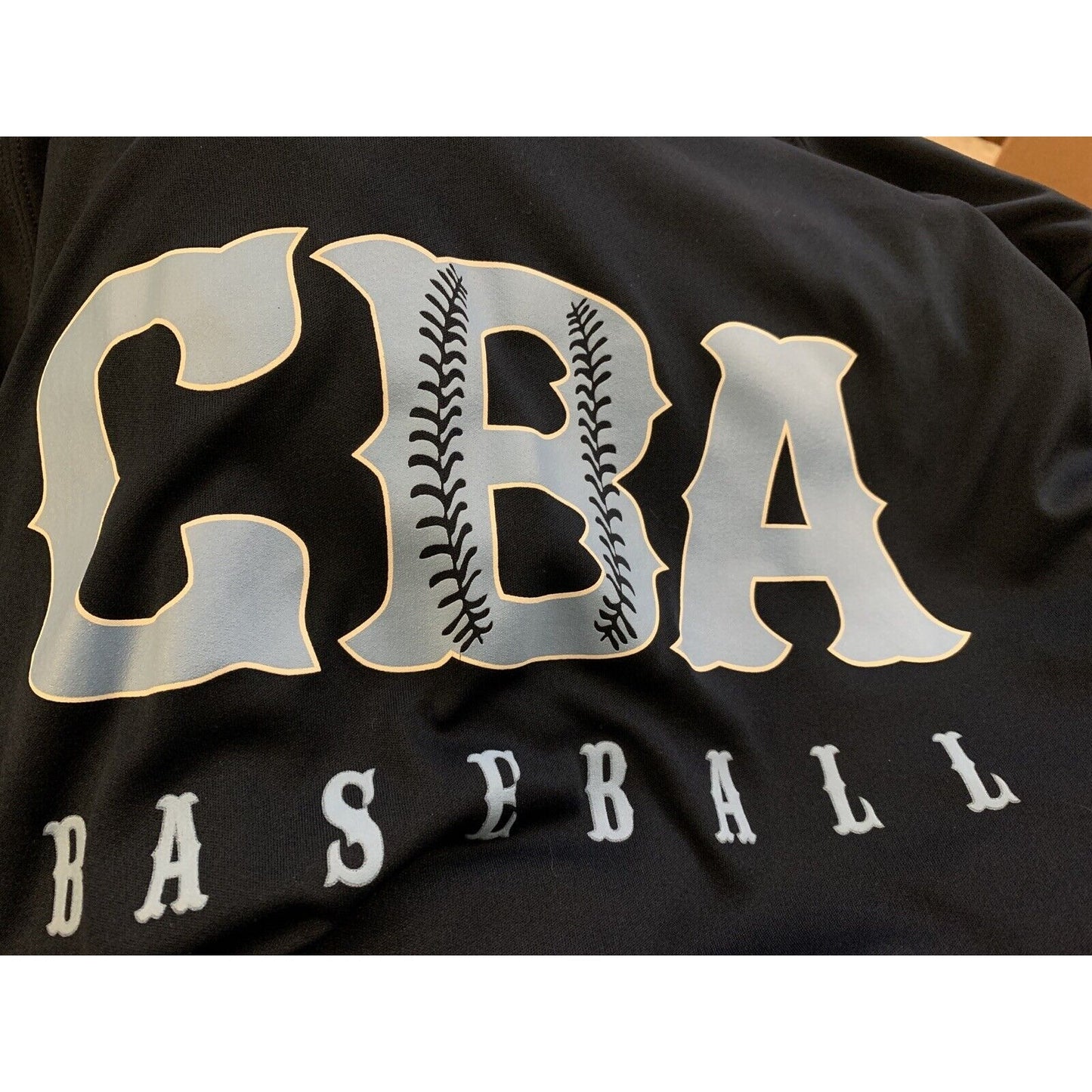 Badger Sport EBA Baseball T Shirt Mens Size Large Navy Blue